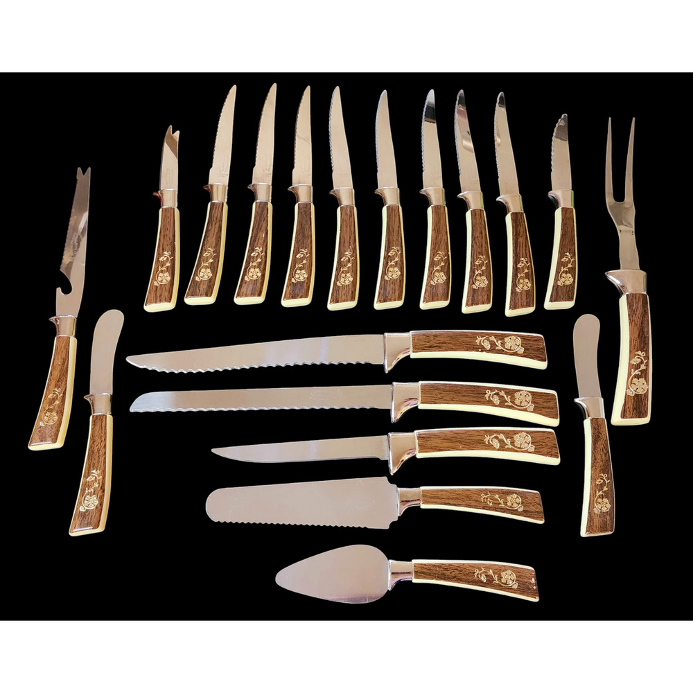 Vintage Mid Century Regent Sheffield English brand 19 piece cutlery set